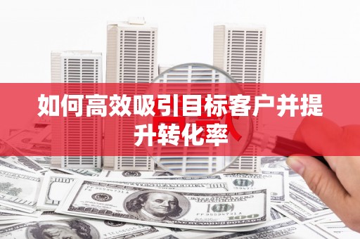临湘如何高效吸引目标客户并提升转化率